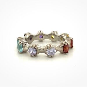 Eternity Band Rainbow CZ Size 6.75